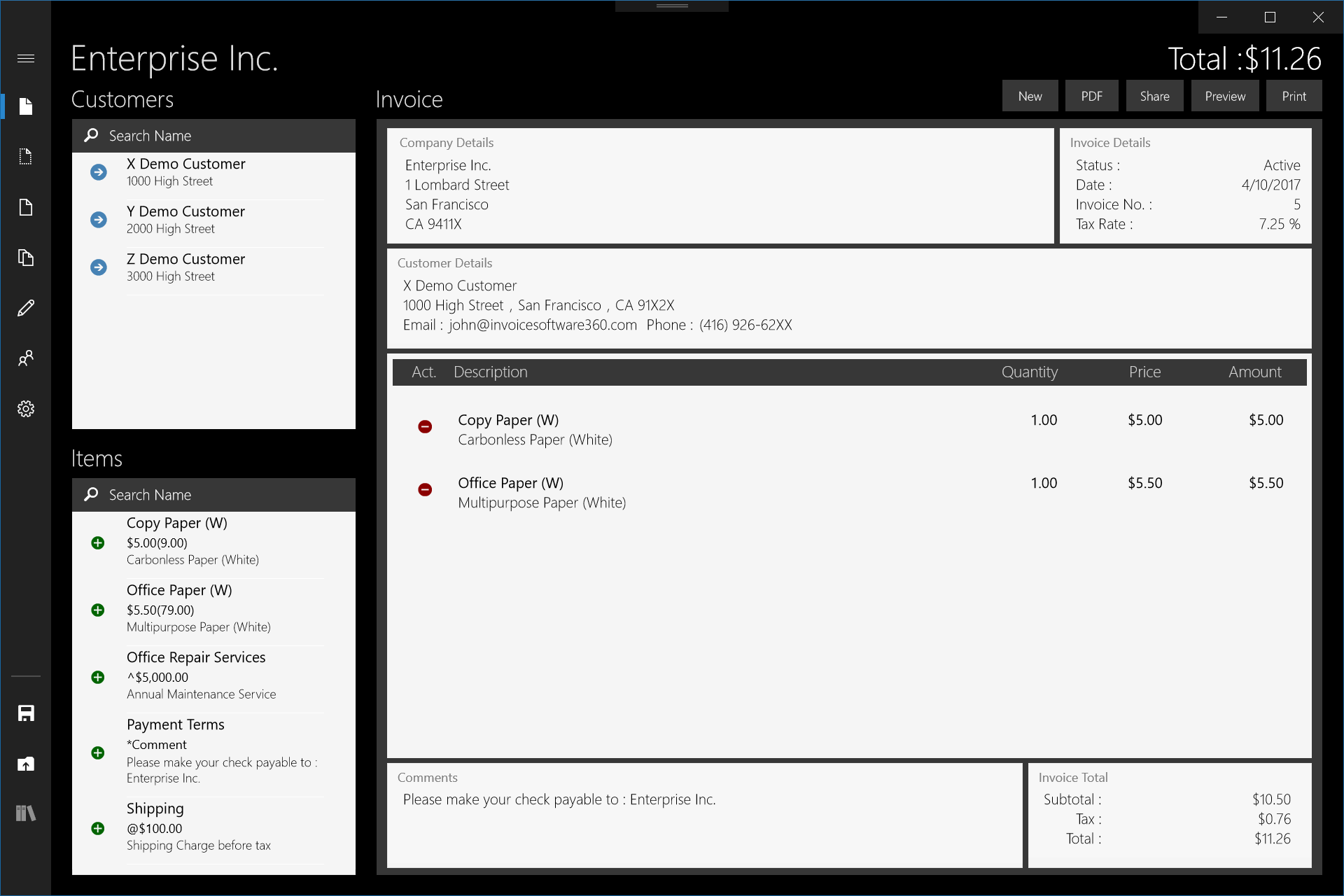 windows invoice software free